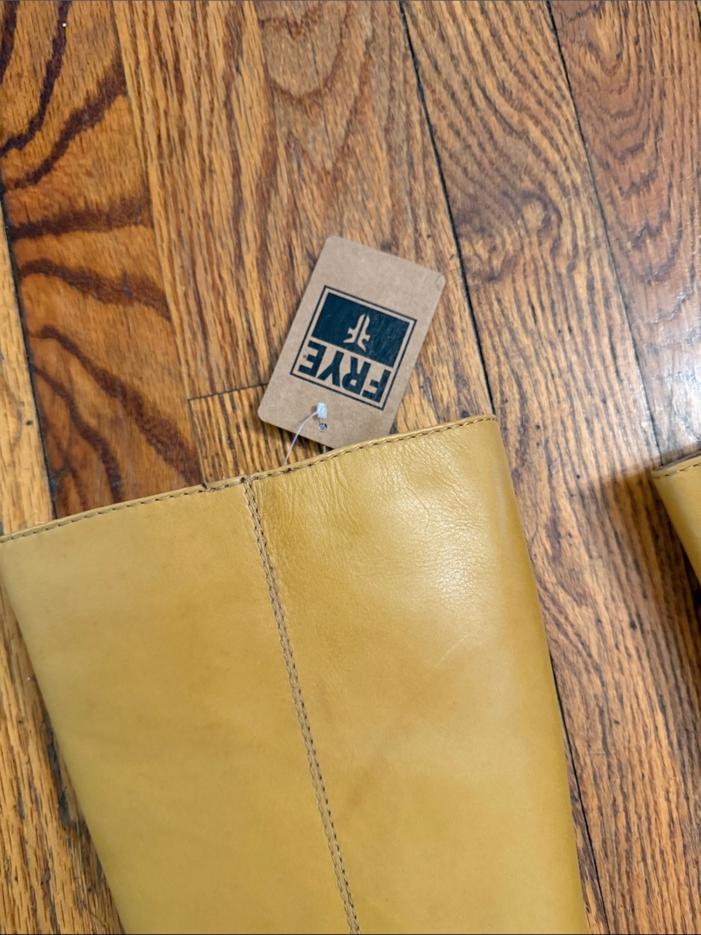 Frye Tall Leather Boots in Mustard - Picture 3 of 4